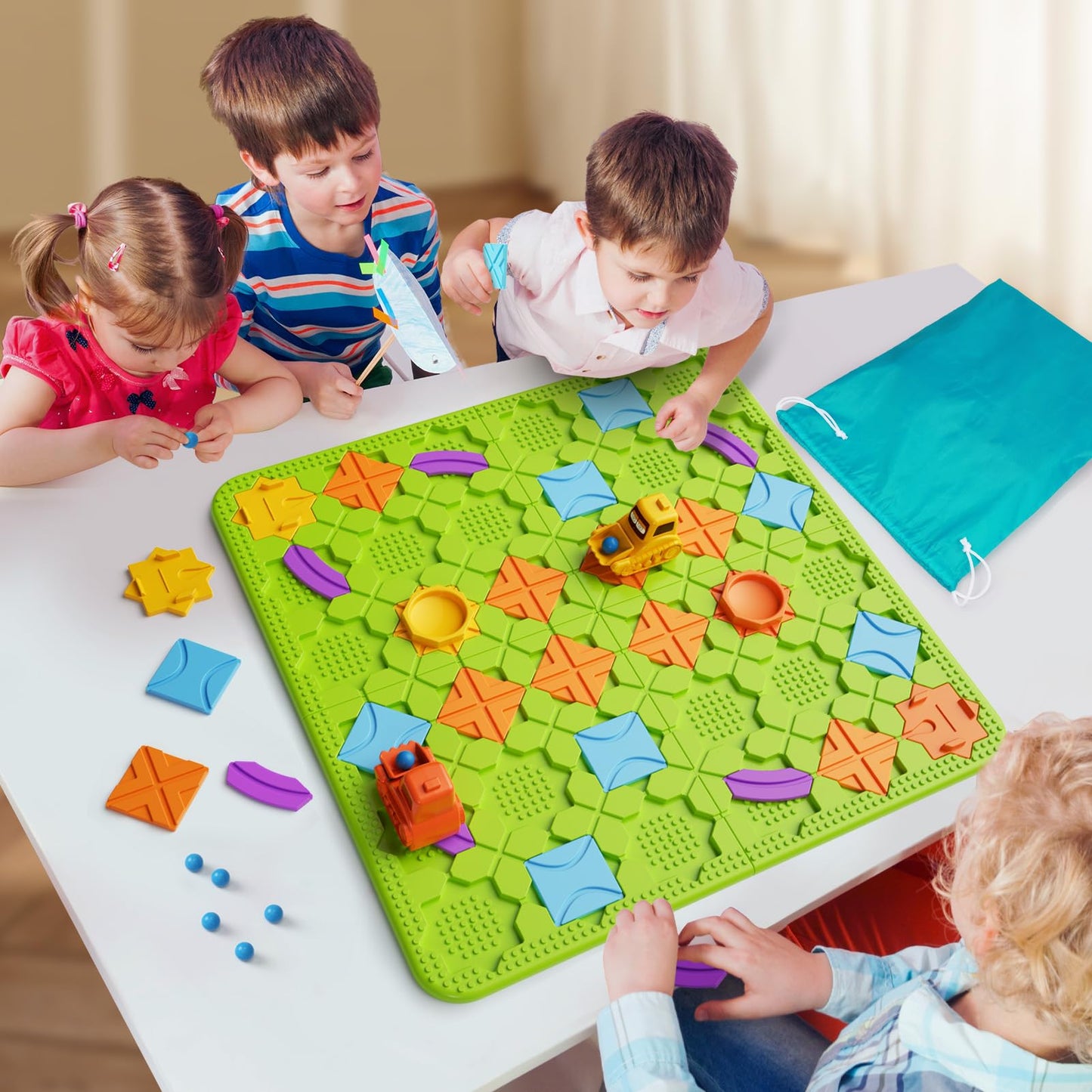 Logical Road Builder Puzzle Games, Stem Family Big Board Maze Game, Educational Smart Brain Teasers Puzzles Toys, Preschool Learning Early Montessori Birthday Gifts For Kids Boys Girls Age 4 5 6 7 8