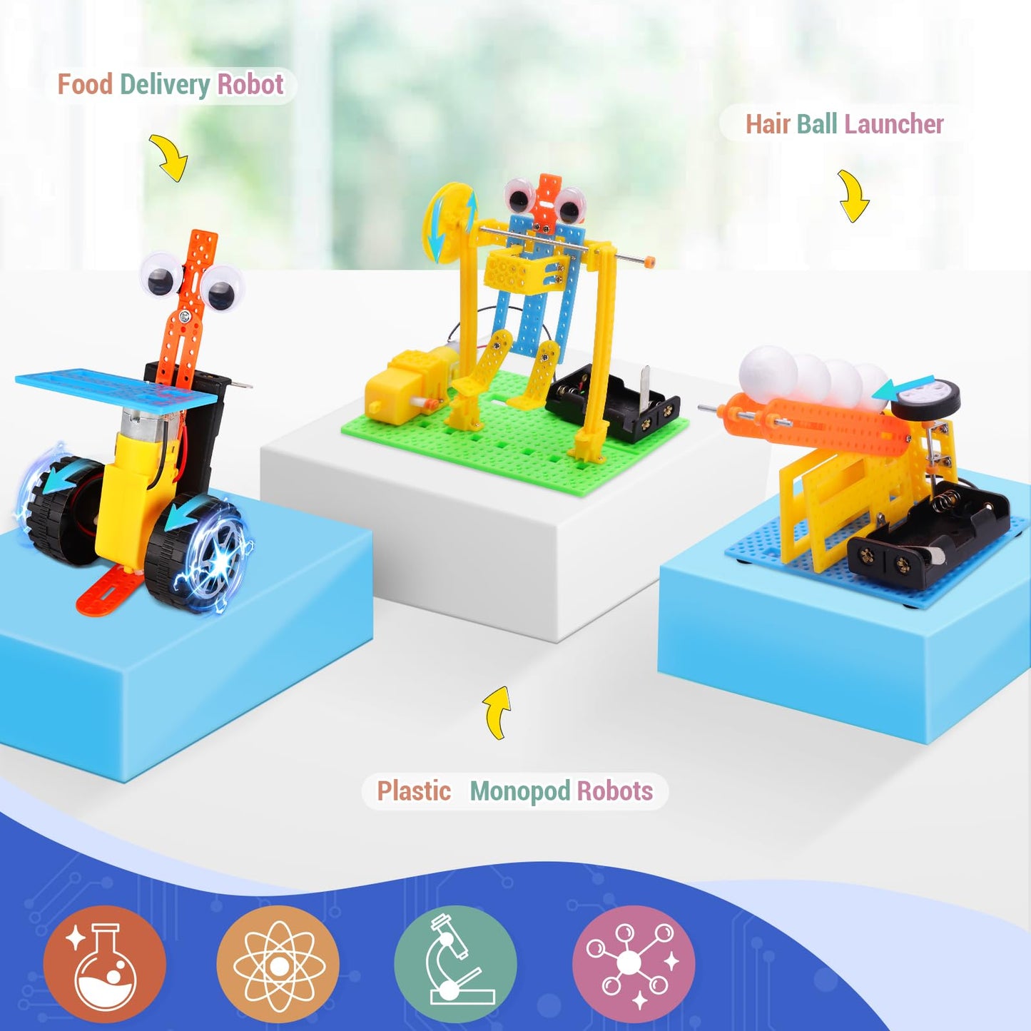 Splashnspray Stem Robotics Science Kit For Kids Age 8-12, Educational Science Experiments Projects, Engineering Building Toy Electronic Motor Robot Craft, Big Boys & Girls Toys Birthday Present