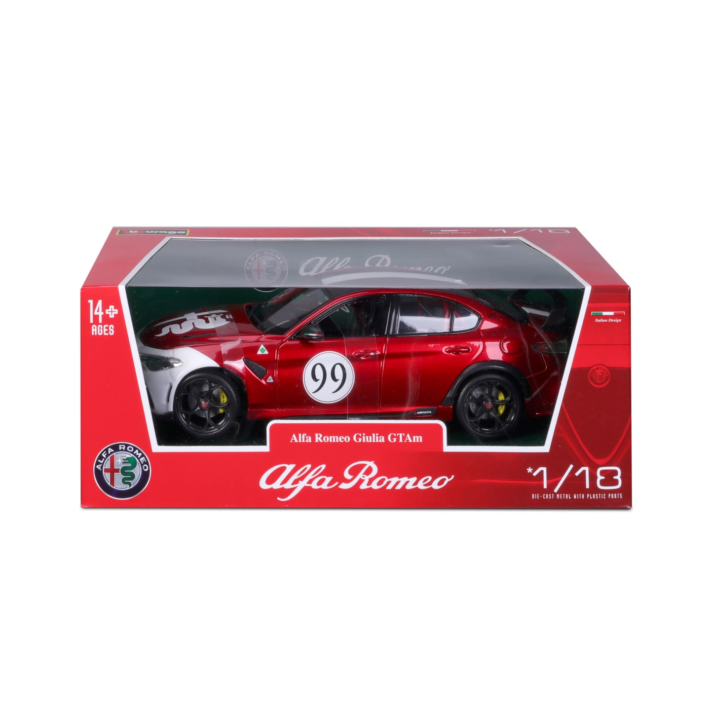 Bburago 1/18 - Alfa-Romeo Giulia Gtam Racing - 2020