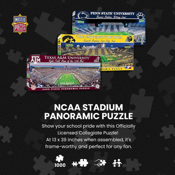 MasterPieces - 1000 Piece Jigsaw Puzzle NCAA Auburn Tigers Panoramic Football Stadium View Fun for mature-themeds and Family 13x39