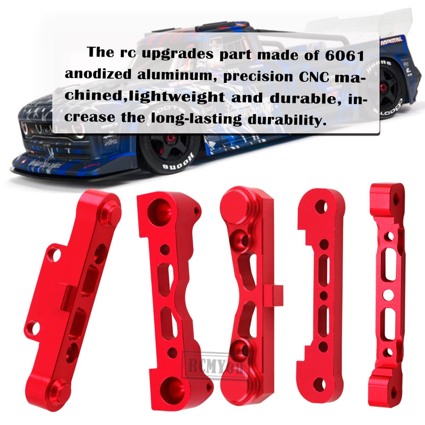RCMYou Alloy Arm Suspension Mount Upgrades Part for Arrma 1/8 kraton 6s,Outcast 6s,Typhon 6s / 1/7 Felony 6s,Infraction 6s,Alumi
