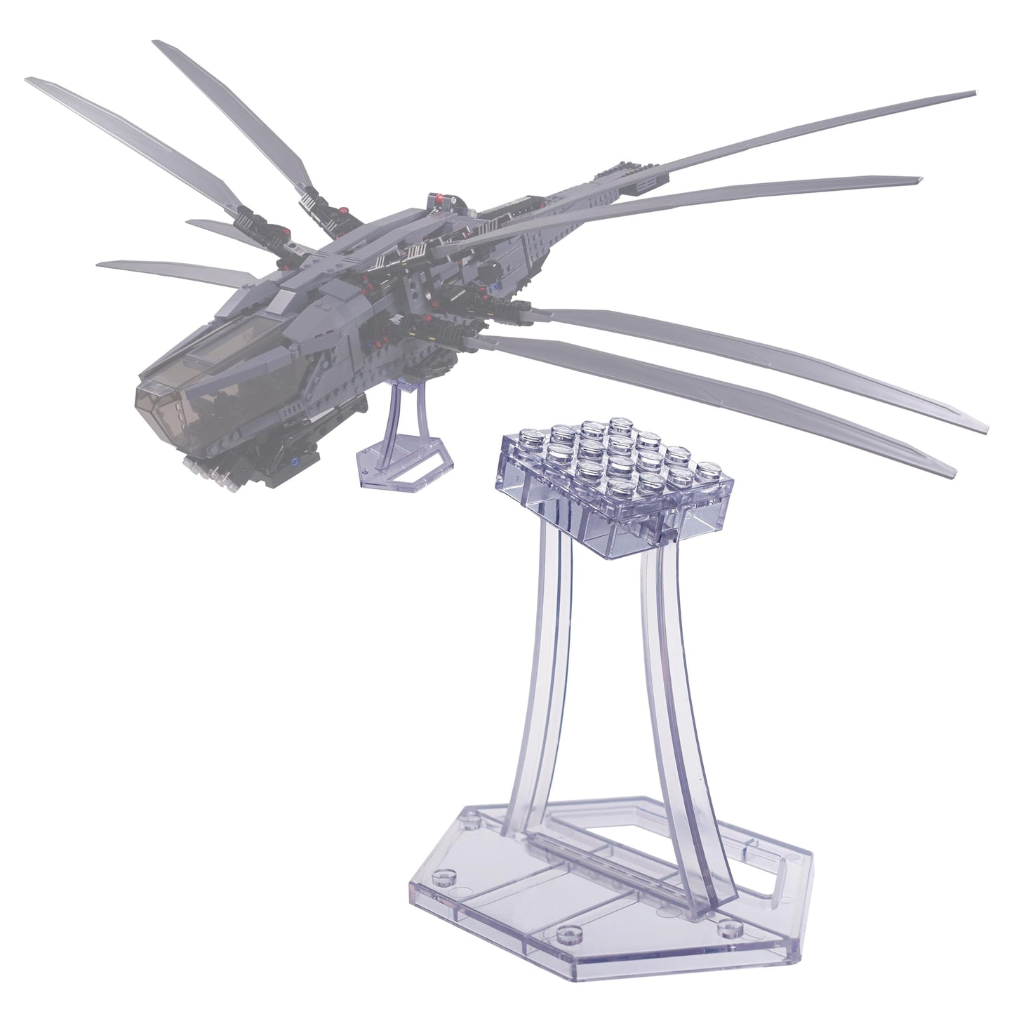 Display Stand For Lego 10327 Icons Dune Atreides Royal Ornithopter, 75021 7676 7163 75354 Gunship Kit, 43217 Up House, For Speed