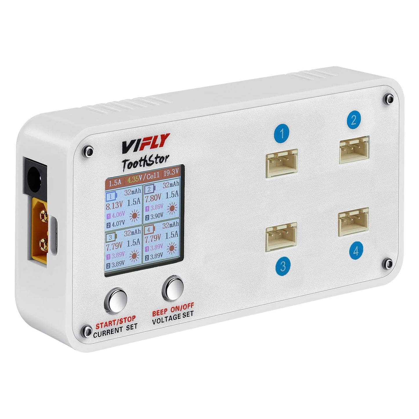 Vifly Toothstor 4-Port 2S Lipo Balance Charger With Storage Mode