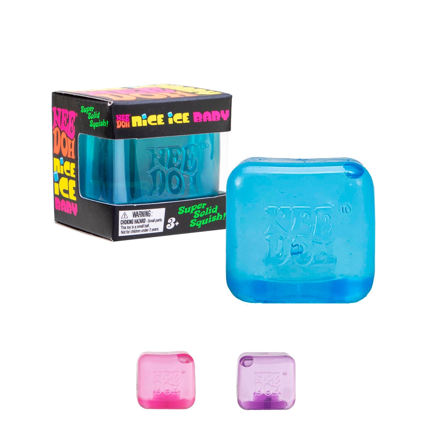 Schylling Needoh Nice Ice Baby - Sensory Squeeze Toy - Super Solid Squish - 1.25' Wide - Color May Vary (Pack Of 1)