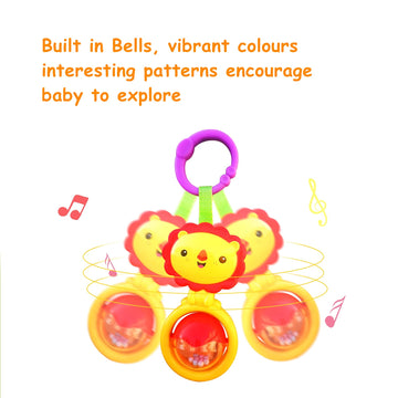 Yunlovxee Baby Toys, Cartoon Animal Hanging Rattle Toys, Handbells Baby Rattles, Baby Bed Crib Car Seat Travel Stroller Toys For