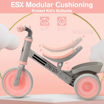 Bakeling Balance Bike - Toddler Bike,Pink Tricycles For 2-4 Year Olds,Baby Balance Bike,Toddler Balance Bike,Kids Balance Bike,Baby Bike,Ride On Toys For 2-4 Year Old,Kids Bikes,Toddler Toy For Gift