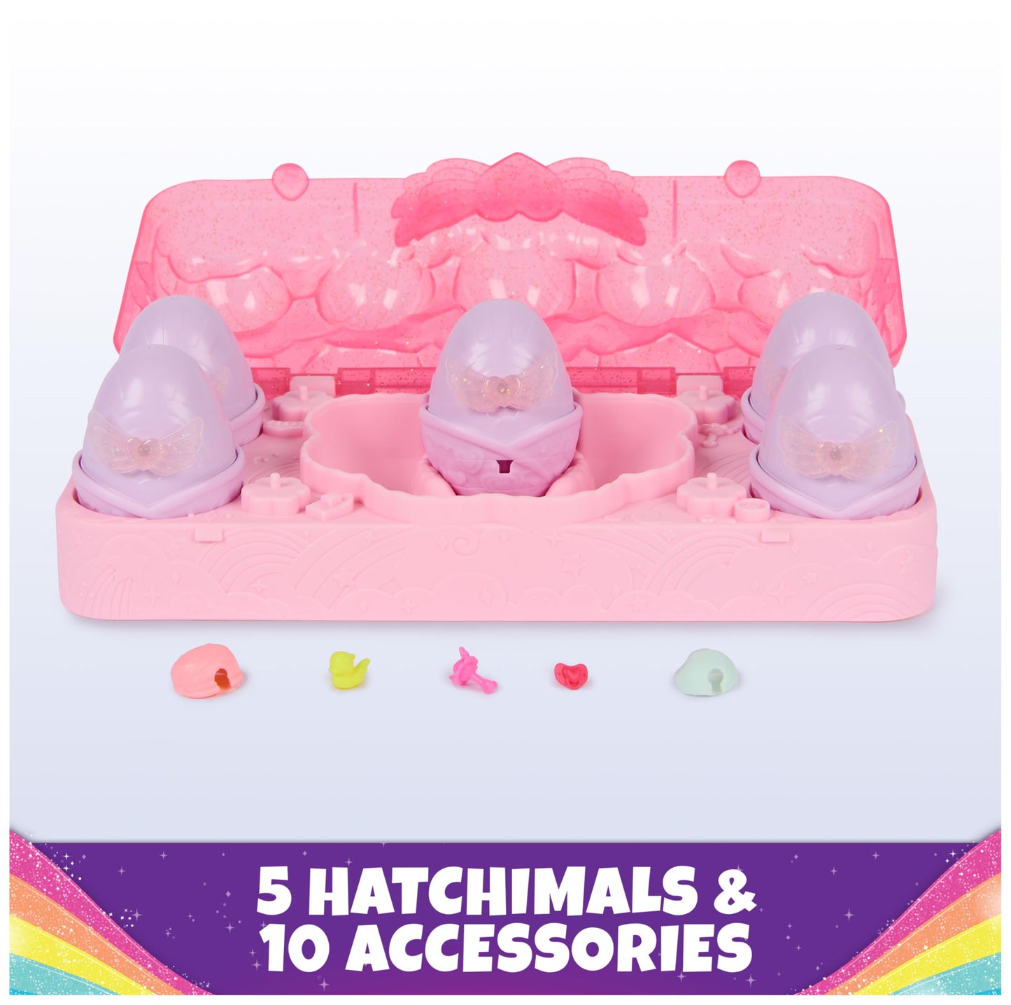 Hatchimals Alive, Rainbow Splash Egg Carton With 5 Mini Figures In Color Reveal Eggs & 10 Accessories, Kids Toys For Ages 3 And Up