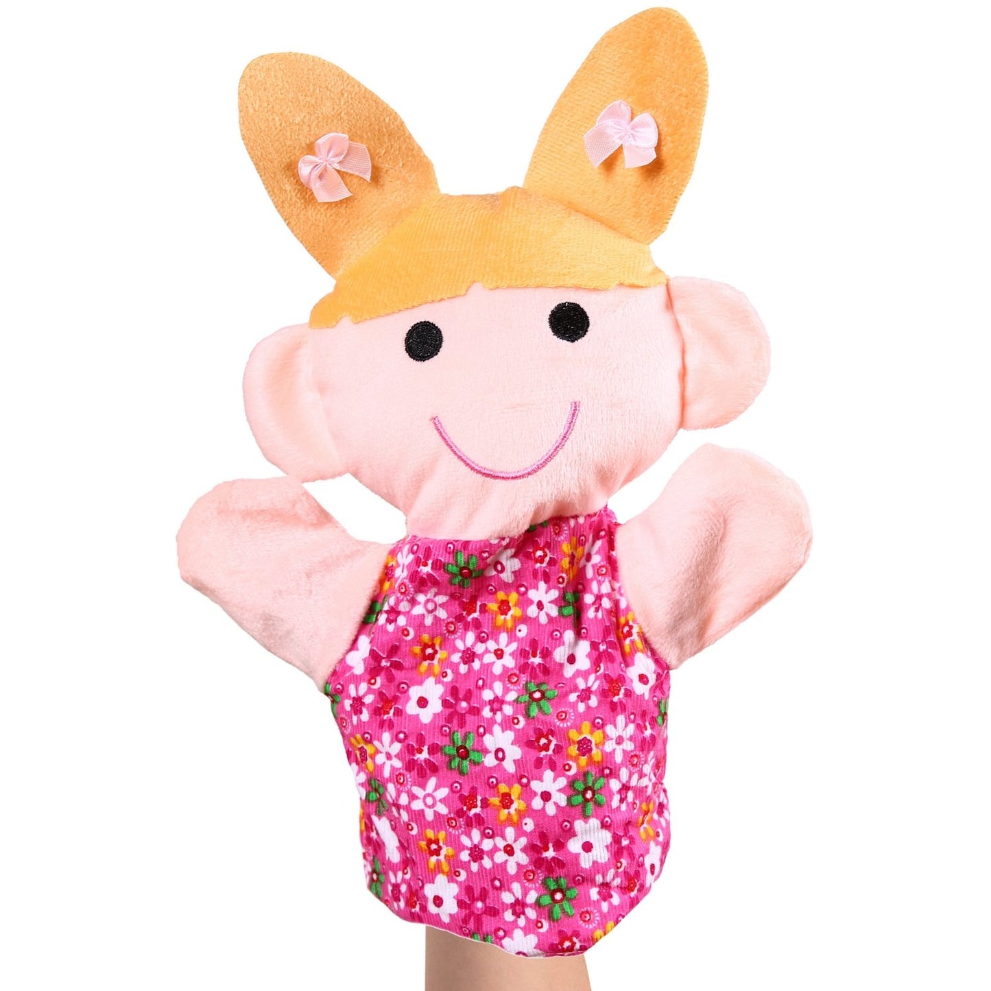 Hand Puppet Set - 6 Family Members - enhanced Quality 9 Inch Soft Plush Hand Puppets for Kids for Storytelling Teaching Preschool Role-Play | Mother Father Son Daughter and Grandparents