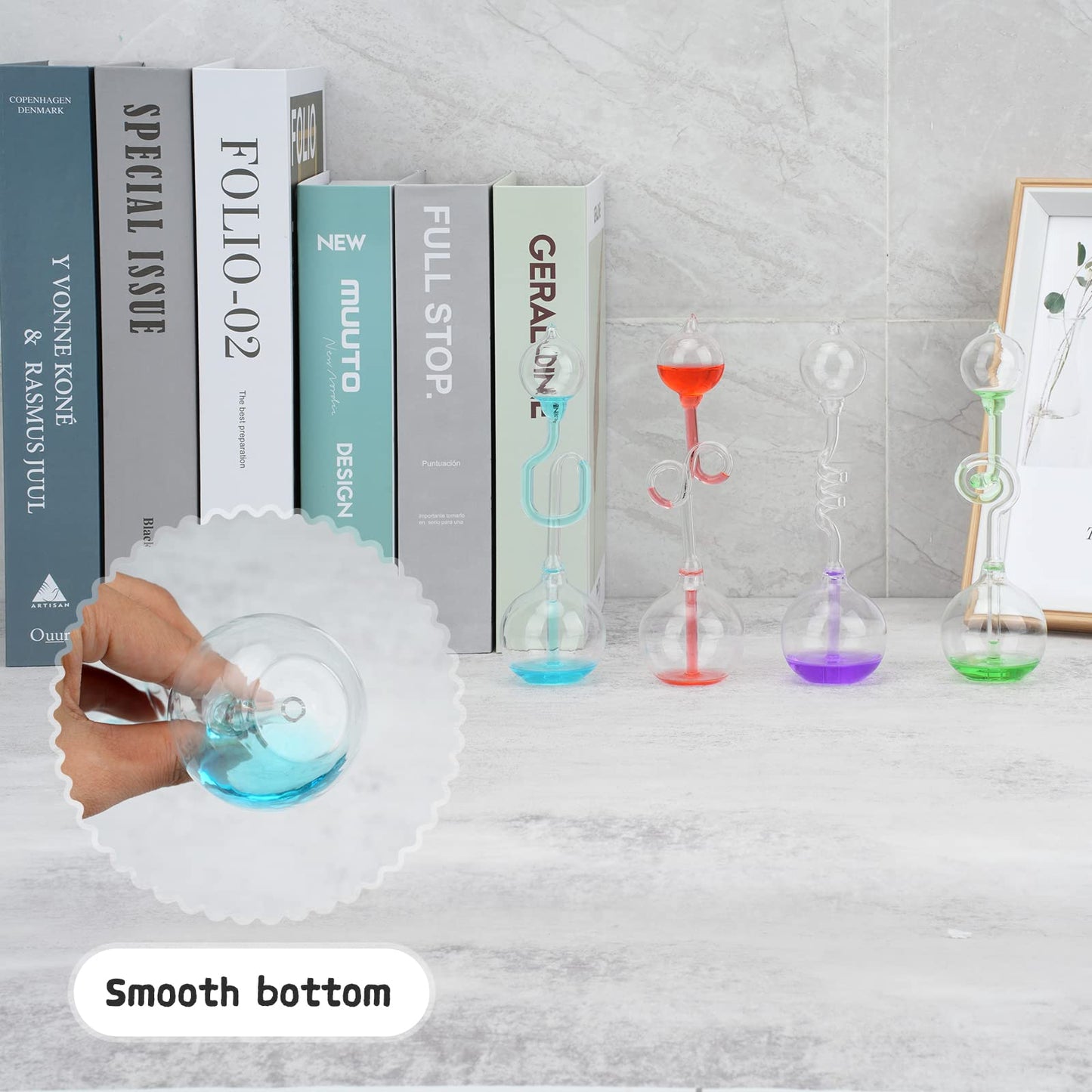 Yanzhe Office Thinking Hand Boiler, Glass Science Energy Transfer, Children Science Experiment, Thermometer Spiral Glass Science