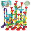ailixinda 197 PCS Marble Run enhanced Set STEM Educational Building Block Toy Marble Track Race Set with 50 Glass Marbles for Boys & Girls Marble Maze Game Construction Building Blocks Toys for Kids
