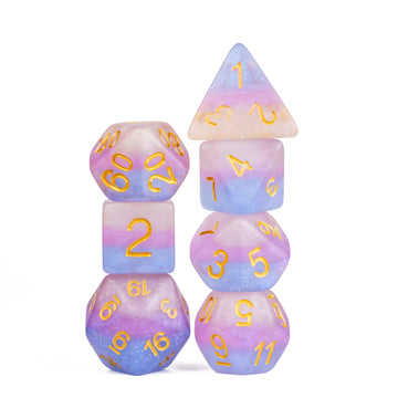 HDdais 7PCS 3 Colors DND Dice Polyhedral Dice Set Glitter D&D Dice for Dungeons and Dragons Role Playing MTG and Other Tabletop