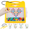 Magnetic Drawing Board For Kids, Toddler Magnet Doodle Board With 2 Pens, Magnetic Dot Art, Fine Motor Skills Toys, Airplane Travel Essentials Toys For Boys Girls (Yellow Cat)