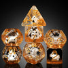DNDND Cow DND Dice Set - 7PCS Resin Dice with Velvet Bag for Dungeons & Dragons, Tabletop Games - Model SA-004