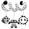 Gkdoms Baby Spiral Hanging Stroller And Car Seat Toys Black And White High Contrast Sensory Toy Newborn Plush Activity Toys Party Favors Quality Gifts For Baby Shower, Easter Basket Stuffers -Owl