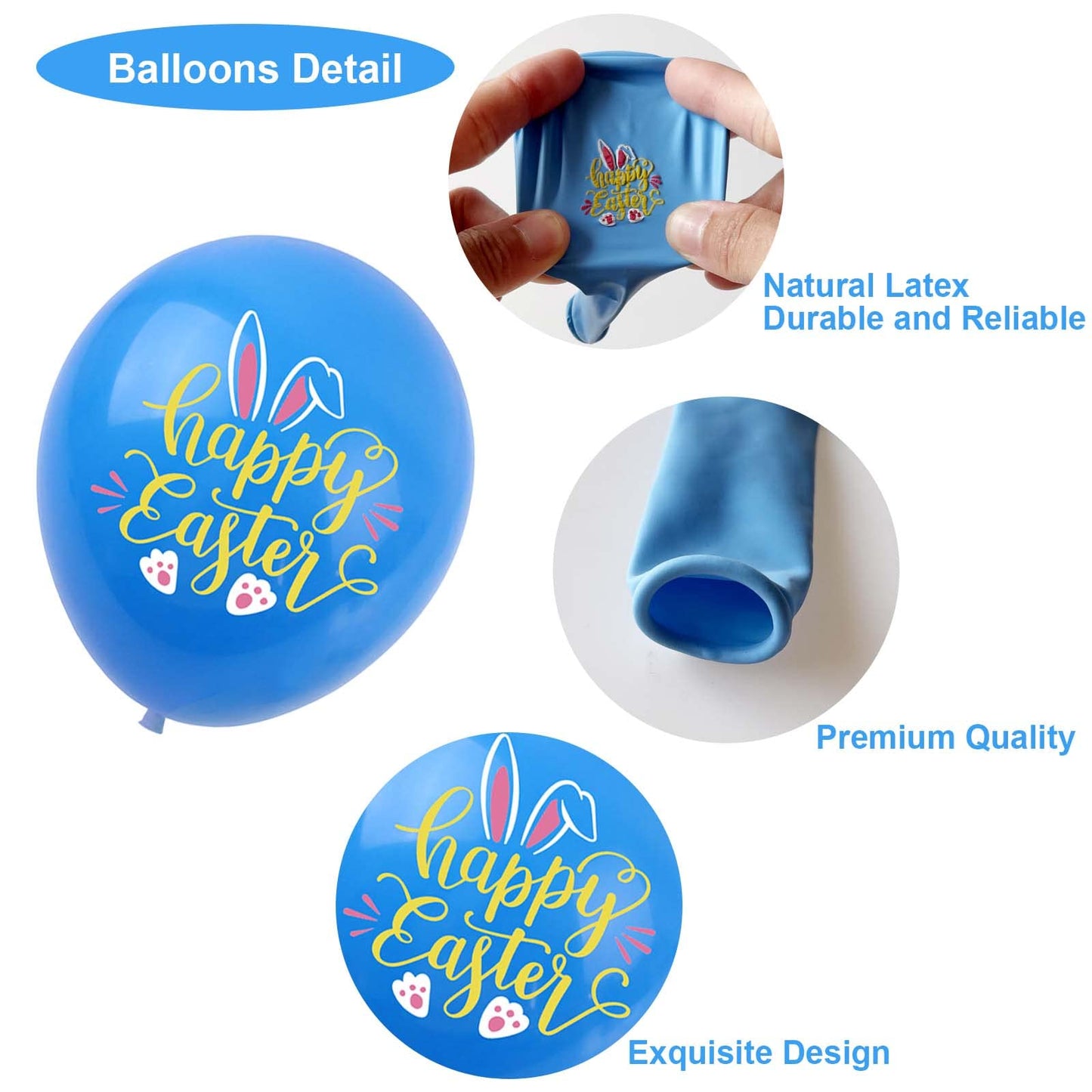 Hadckja Easter Party Latex Balloons Decorations 12 Inch Easter Balloons For Easter Themed Party Balloons For Party Supplies Arch