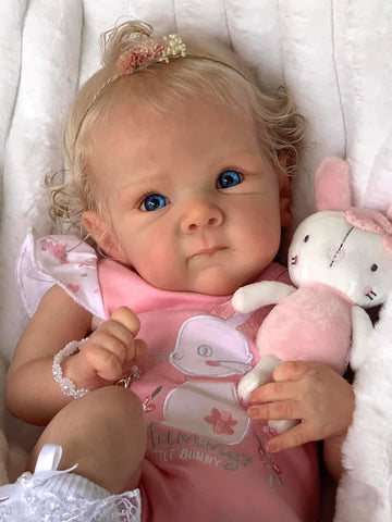 Pinky Reborn Baby Dolls Lovely 18 Inch 46 Cm Real Looking Reborn Doll Eyes Opened With Cloth Baby Realistic Newborn Gift Rooted