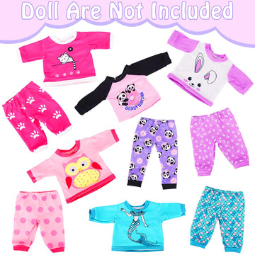 K.T. Fancy 5 Sets Baby Doll Clothes For 14-18 Inch Doll, Baby Doll Accessories For Reborn Doll, Gift For Kids' In Birthday, Children'S Day, Christmas
