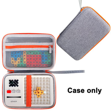 Hard Carrying Case For Giiker Super Blocks Puzzle Game, Protective Storage Holder For Giiker Brain Teaser Puzzles Interactive Handheld Game Console Accessories (Case Only) (Orange For Super Blocks)