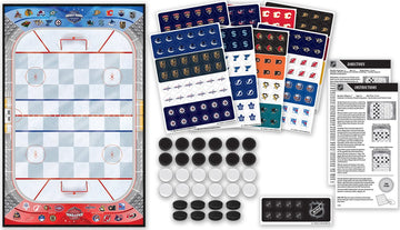 MasterPieces NHL Checkers Board Game, 13" x 21", League Colors, Model NHL3050