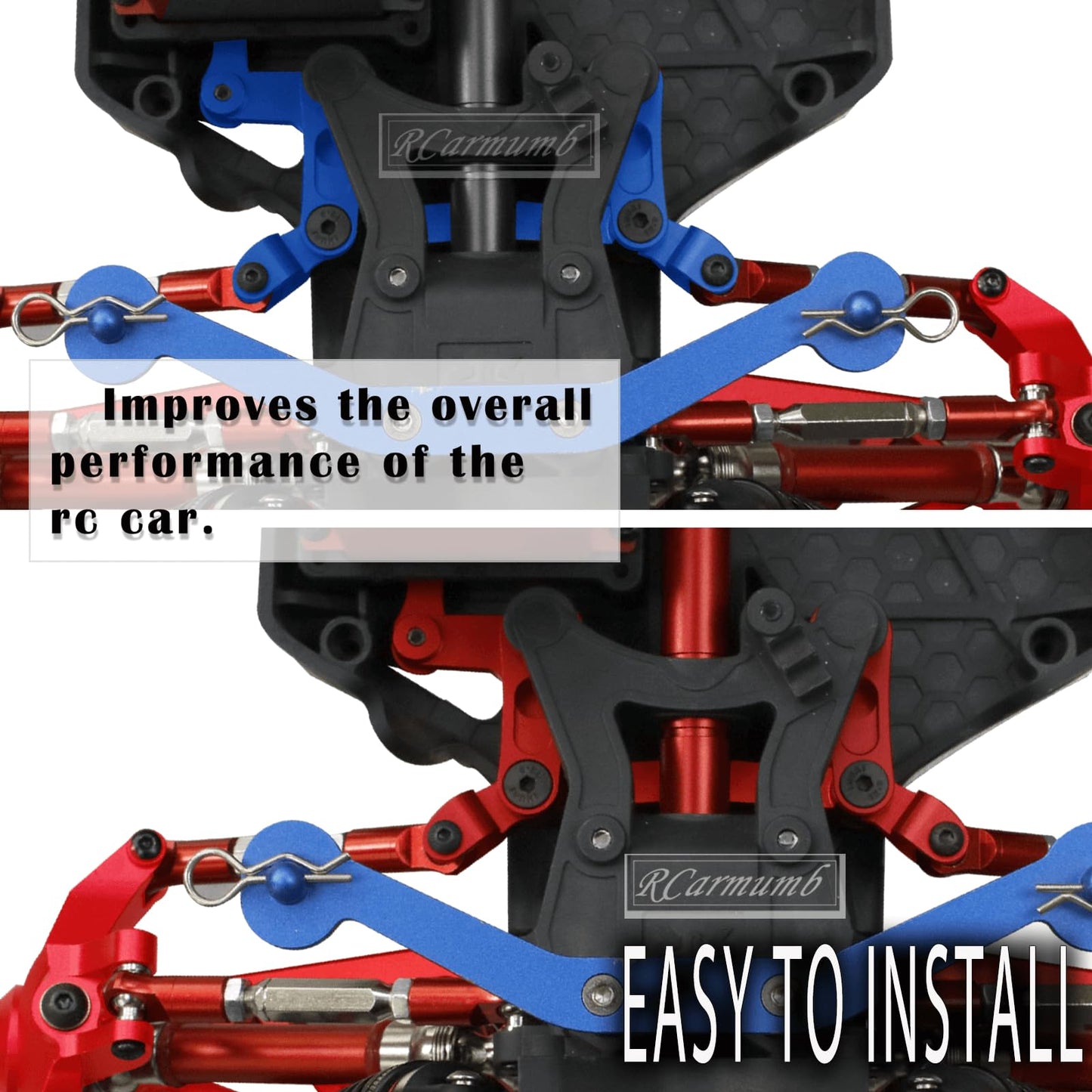 Rcarmumb Steering Set Upgrades Part for 1/10 Arrma Granite/Senton/Typhon 4X4 3S BLX & Mega 550,Big Rock 4X4,Outcast/Kraton 4x4 4