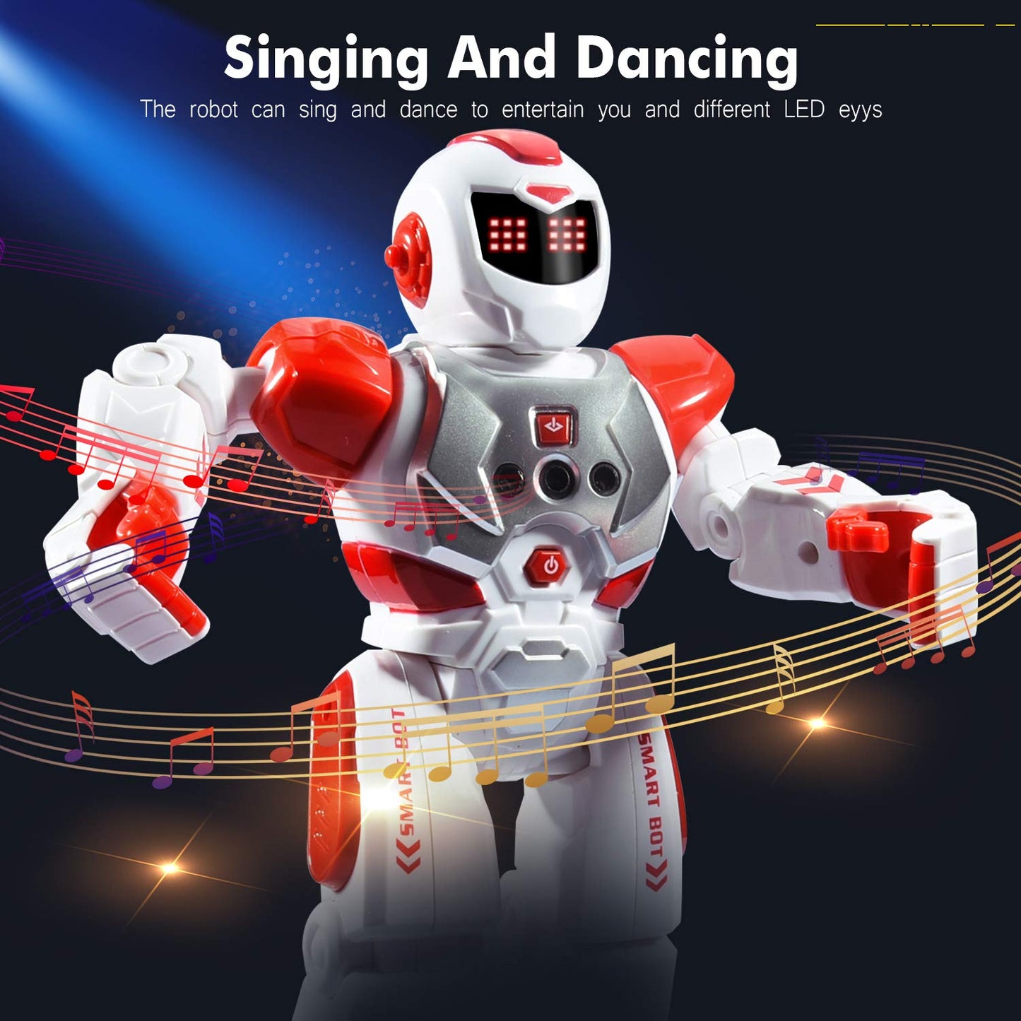 RC Smart Robot Toys for Kids, Intelligent Programmable Robot with Infrared Controller, Gesture Sensing, Singing, Dancing, Christ