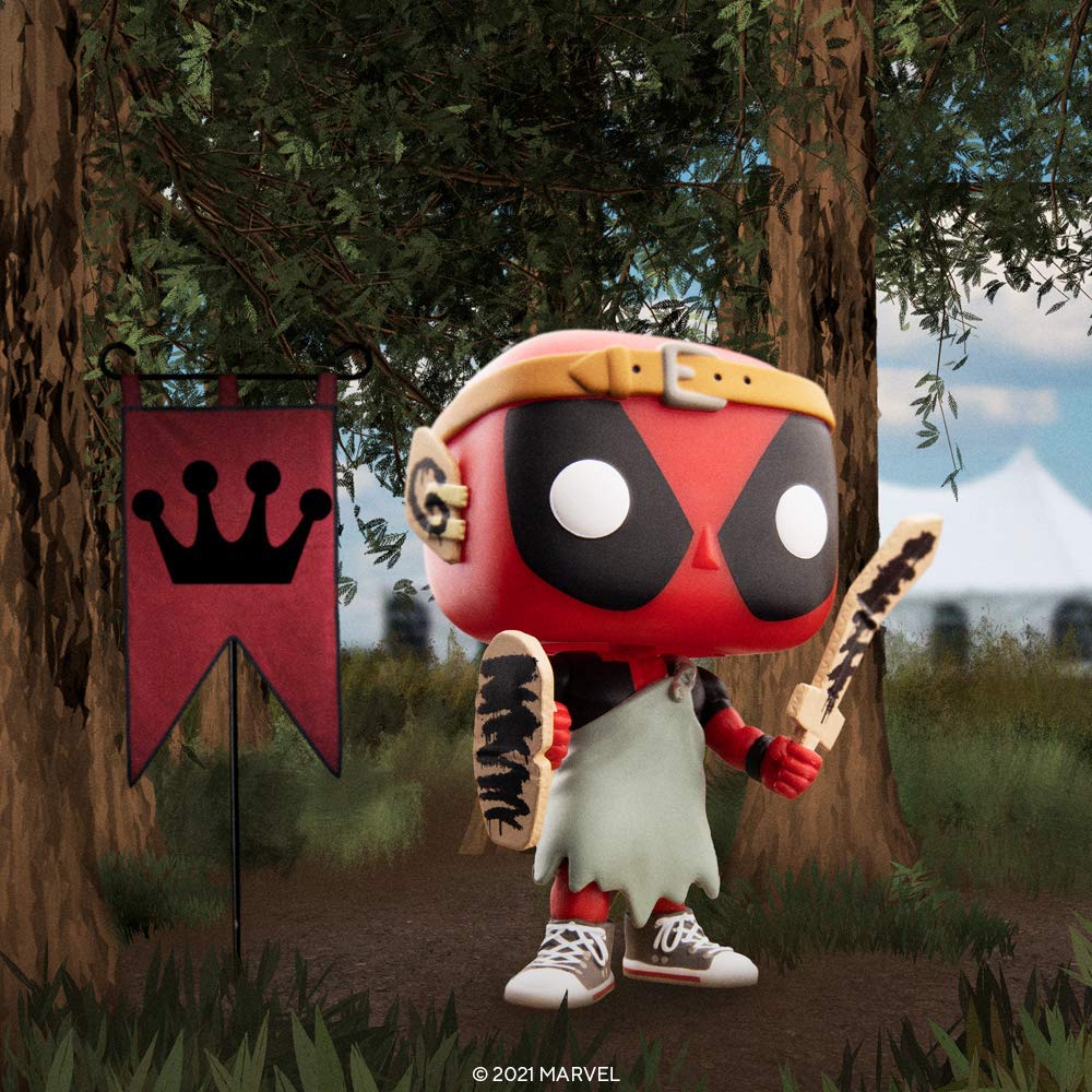Funko Pop! Marvel LARP Deadpool 30th Figure, Vinyl, Standard Size, Multicolor, Model 54690