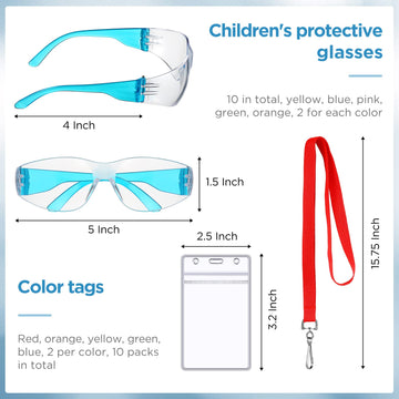 Wettarn 30 Pcs Science Party Kits For Kids Includes 10 Pcs Kids Safety Goggles 10 Pcs Disposable Kids Lab Coat 10 Pcs Science Badge For Kids Science Party Kids Science Goggles Science Coat