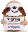 MBL Inspirational Gifts for Kids - Funny Crochet Sloth, Small, Brown, Perfect for Valentine's Day & Birthdays, Emotional Support Gift