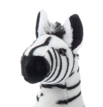 The Petting Zoo Zebra Plush Toy, 12 inch Black & White Stuffed Animal, Model 410173, Gifts for Kids