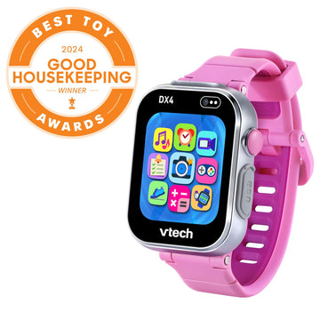 VTech KidiZoom Smartwatch DX4, Pink - 8.9" x 0.6" x 1.7", Plastic, Model 80-575235