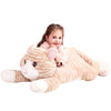 IKASA Large Cat Plush Toy, 30" Jumbo Soft Orange Kitten, Polyester Stuffed Animal, Model 6636614