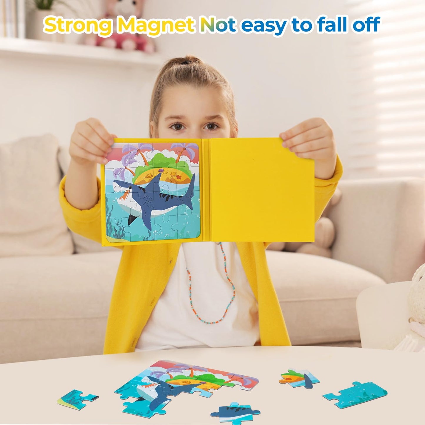Nattork Magnetic Puzzle Book For Toddlers 3-6 Girls Boys,Travel Puzzles Game For Kids Ages 3-6,Learning Magnet With Fun For 3 4 5 6 Years Old Children Boys Girls Marine Animal