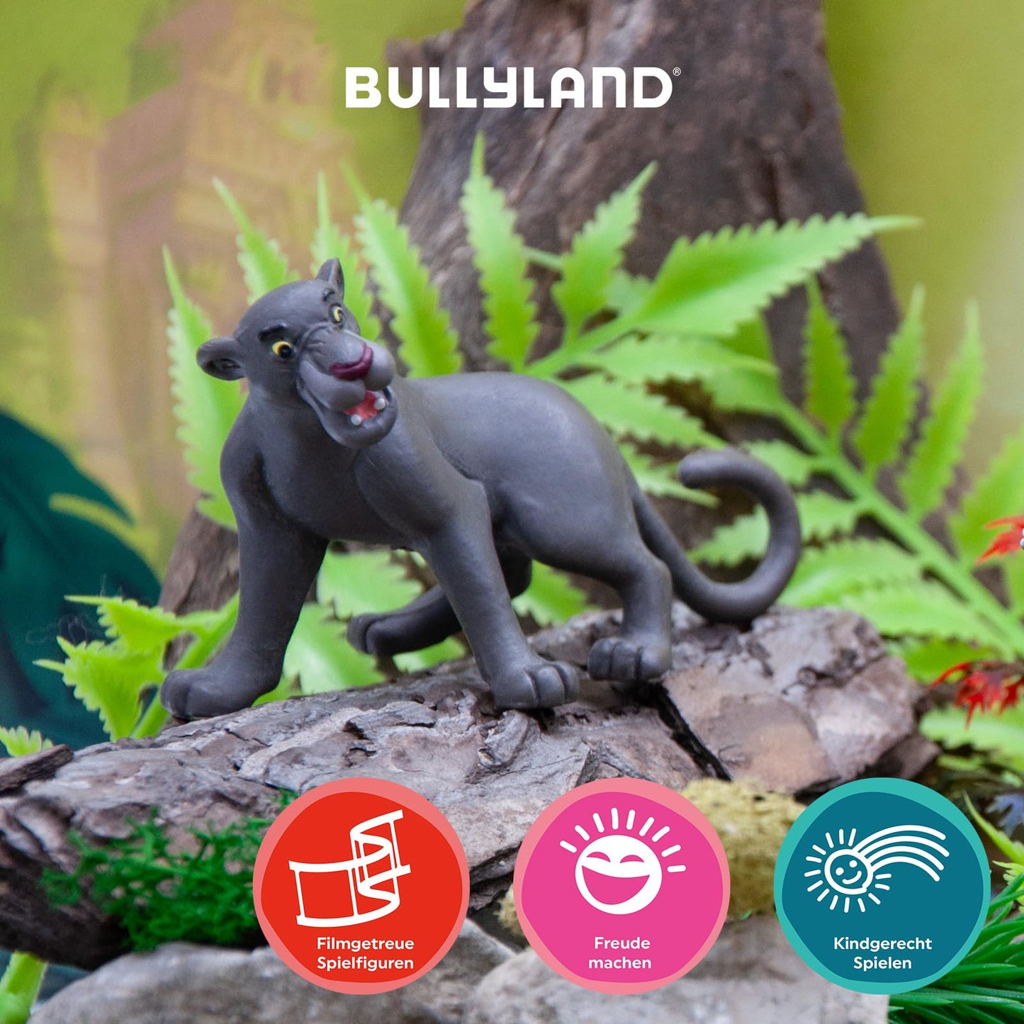 Bullyland Bagheera Action Figure - Black PVC - Model 12377