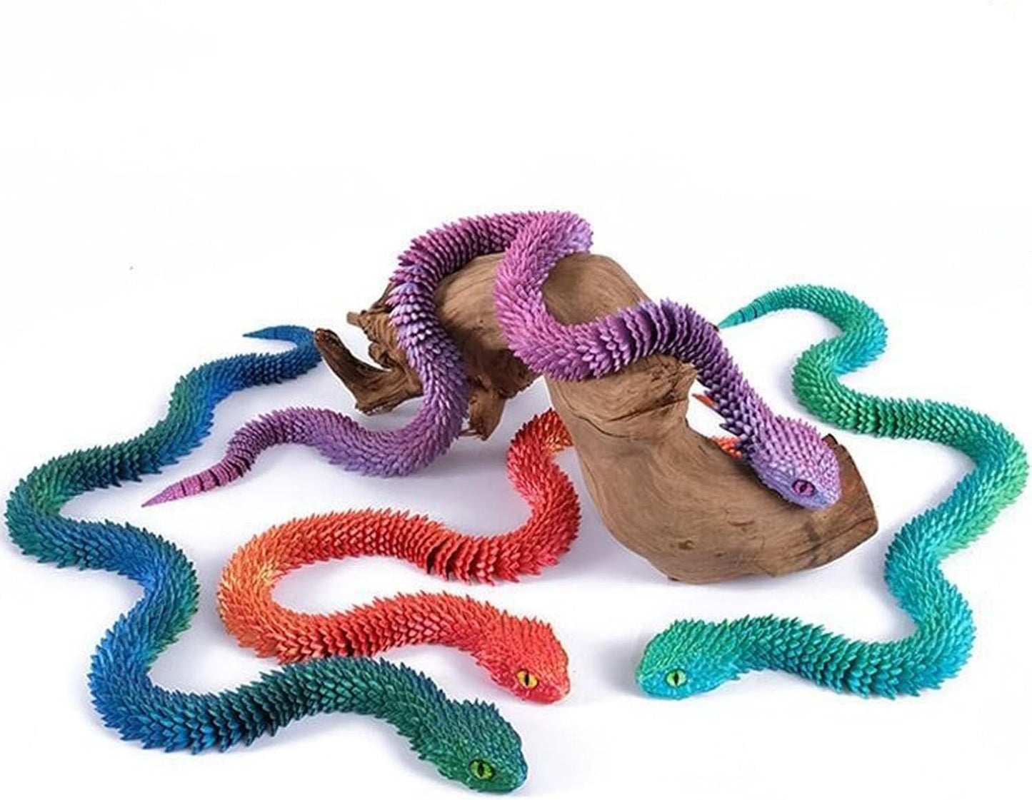 3D Printed Animals Set 3D Printed Snake Toys 3D Printed Articulated Flexible Fidget Toy 3D Printed Animals Exquisite Cute Pet To