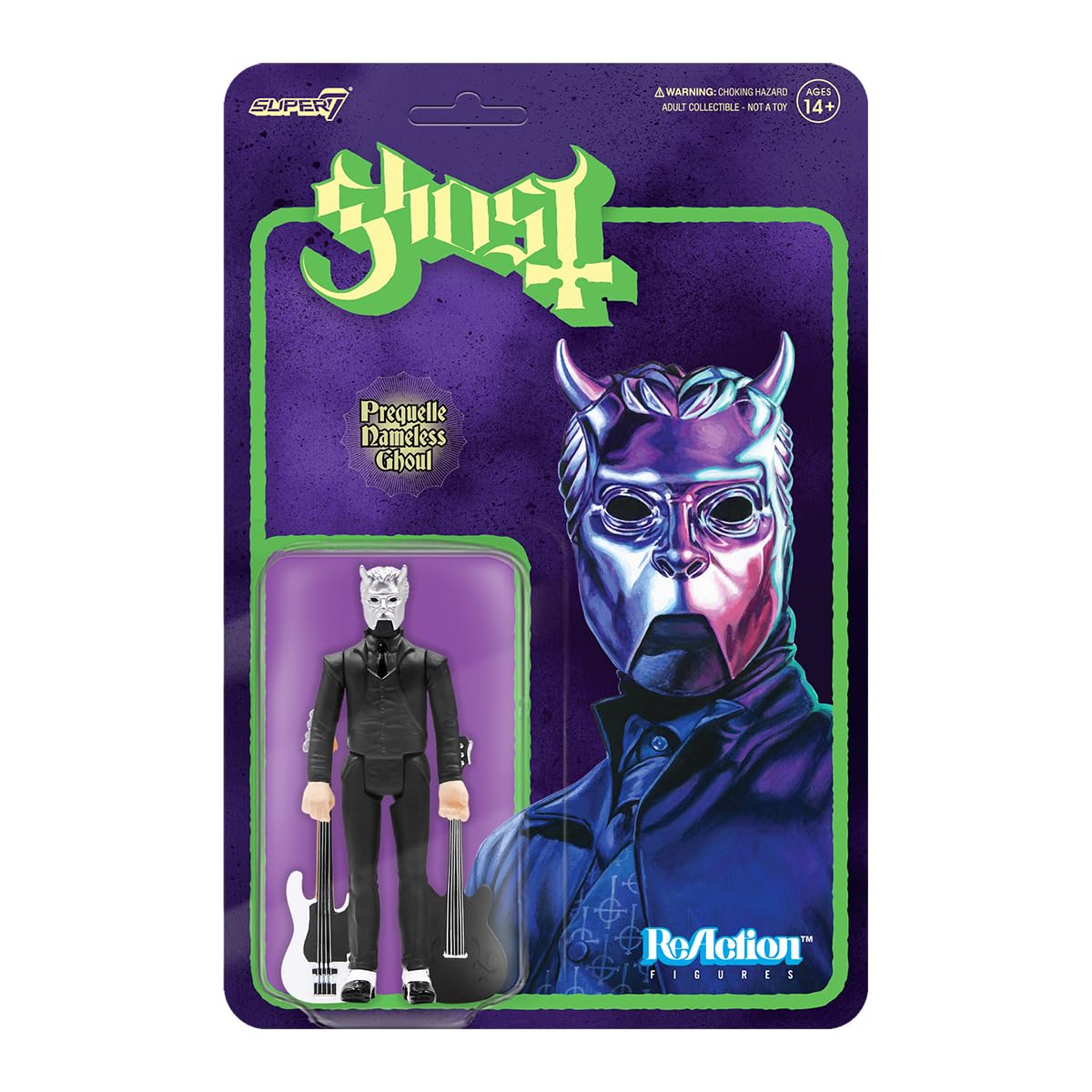 Super7 Ghost Prequelle Nameless Ghoul Reaction Figure - 3.75'' Ghost Action Figure With Accessories Heavy Metal Collectibles And