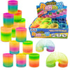 12 Pack Magic Rainbow Springs | Classic Novelty Colorful Rainbow Toy Assorted Bulk | Birthday Party Favors, Bag Fillers, Gift |
