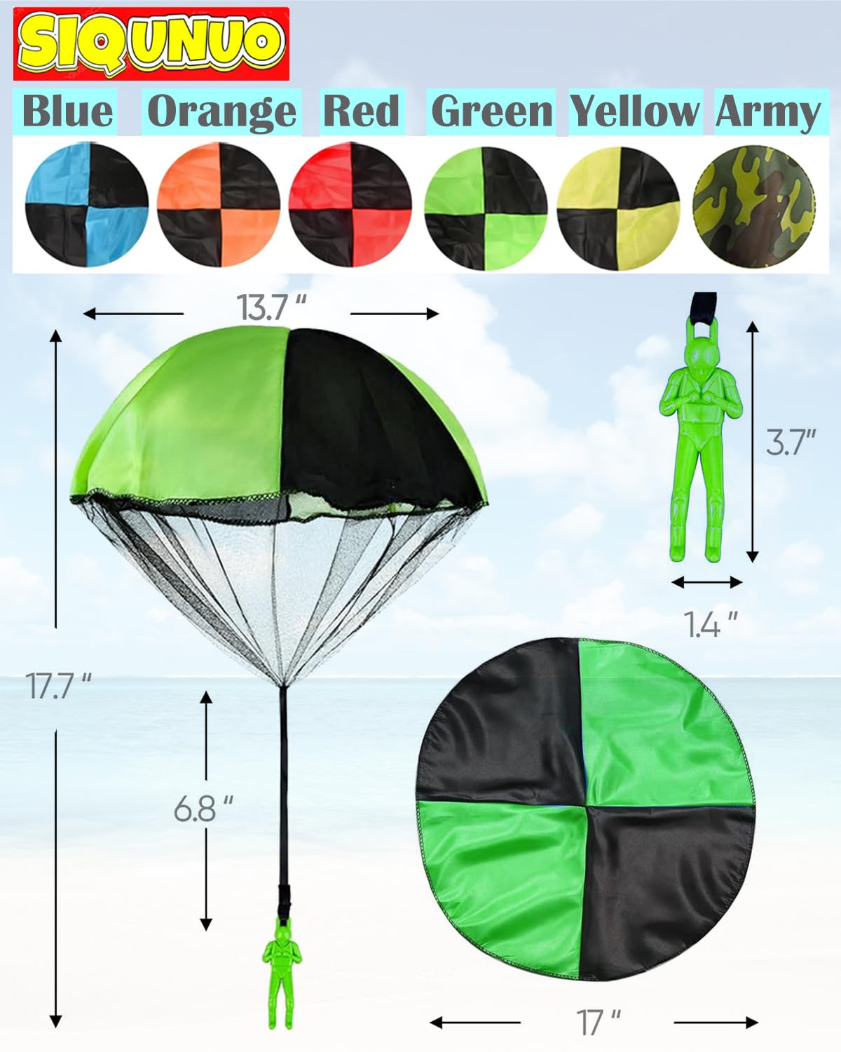 Parachute Toys For Kids, 6 Pack Tangle Free Outdoor Toys, Parachute Men For Kids, Small Toys For Kids Ages 4-8 9 10 11 12 Year O