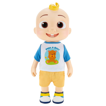 CoComelon Deluxe Interactive JJ Doll - Includes JJ Shirt Shorts Pair of Shoes Bowl of Peas Spoon - Toys for Preschoolers