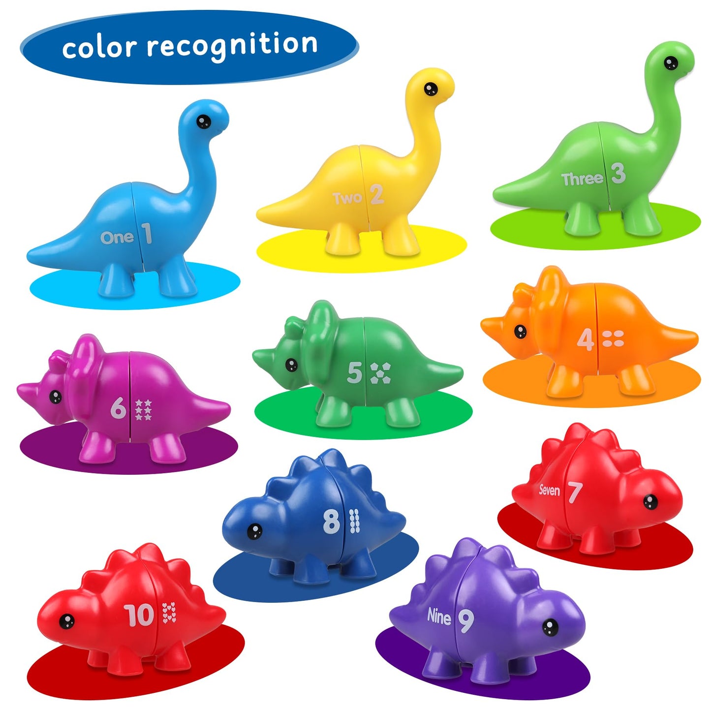Toddler Dinosaur Montessori Toys For 1 2 3 4 Year Old Boy Girl Birthday Gift - Kids Preschool Learning Activities Educational Tr