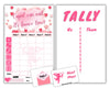 Generic Valentine's Day Bunco Kit - Cupid Score Sheets - Pink & White - Game Night Fun - Model Valentine2025