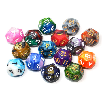 SmartDealsPro 10-Pack D4 D6 D8 D10 D12 Multi Colored Polyhedral Dice for for Dungeons and Dragons DND RPG MTG Table Games (Doubl
