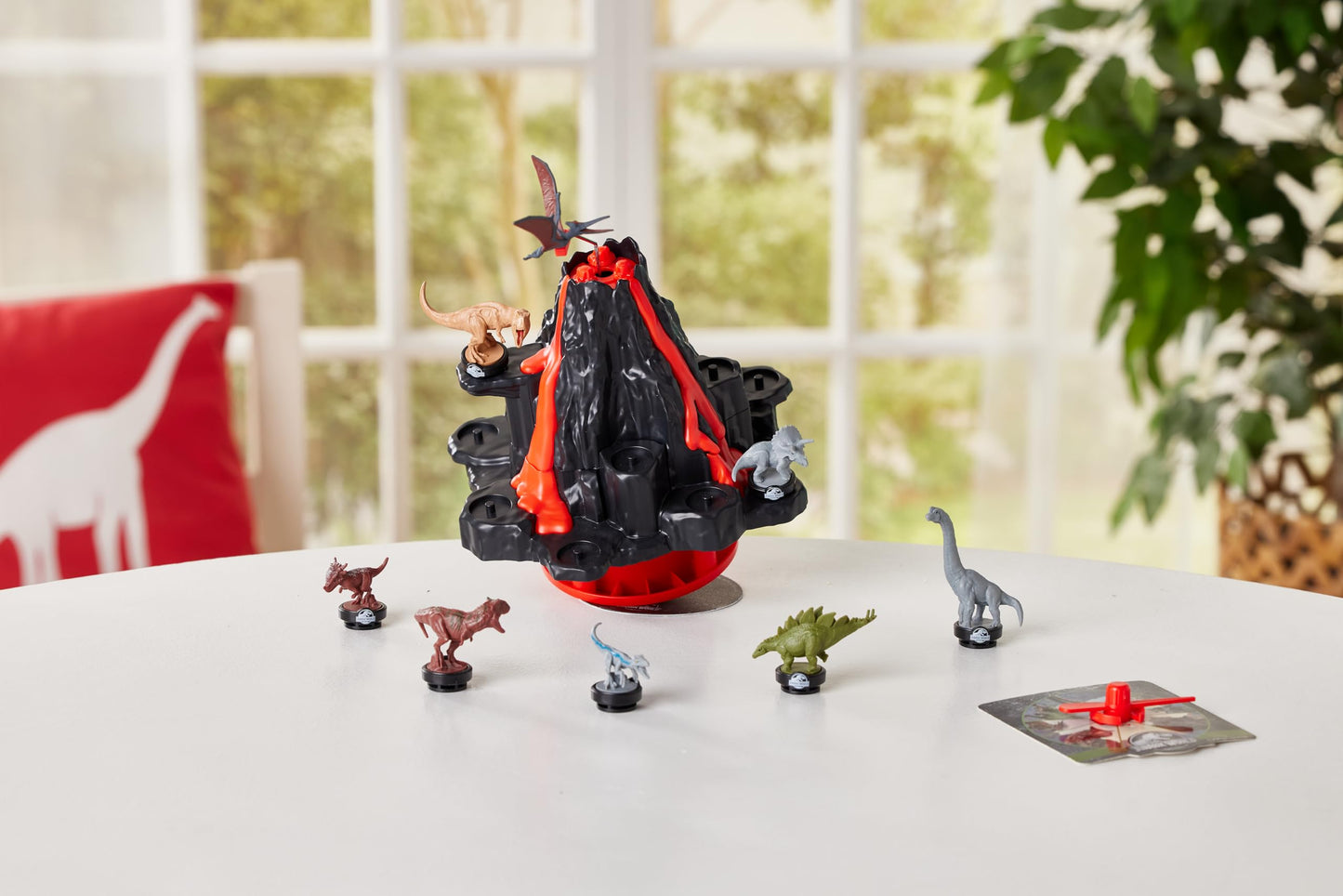 Epoch Games Jurassic World Shaky Volcano - Action-Packed Tabletop Dinosaur Game For Ages 5+