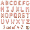 52Pcs Letter Balloons Rose Gold Balloon| Custom Alphabet Balloons Party Supplies For Birthday/Baby Shower| Personalized Phrase/W