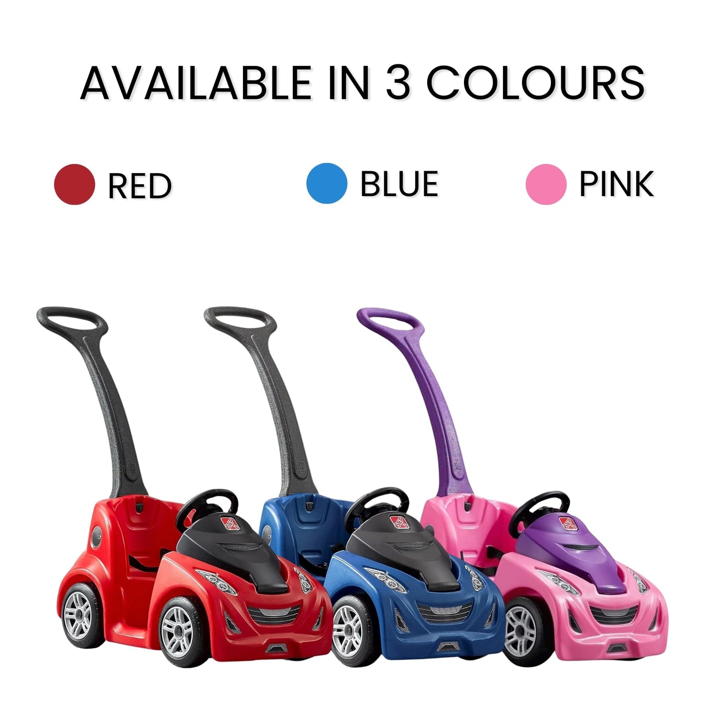 Step2 Push Around Buggy Gt Kids Push Car, Ride On Toy, Stroller Substitute, Includes Seat Belt & Horn, Made Of Durable Plastic, Max Weight 50 Lbs., For Toddlers 1.5-3 Years Old, Red