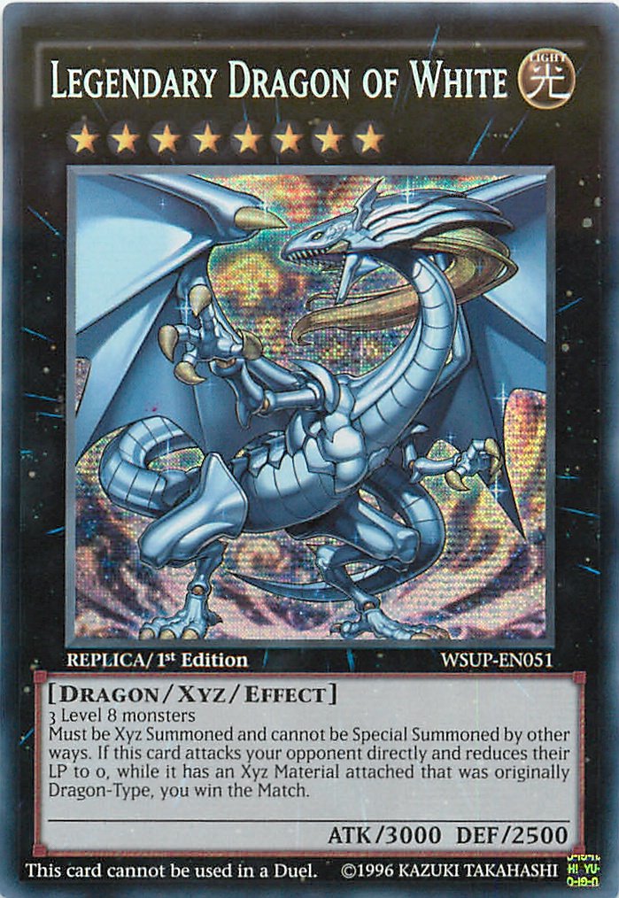 Yu-Gi-Oh! - Legendary Dragon Of White (Wsup-En051) - World Superstars - 1St Edition - Prismatic Secret Rare