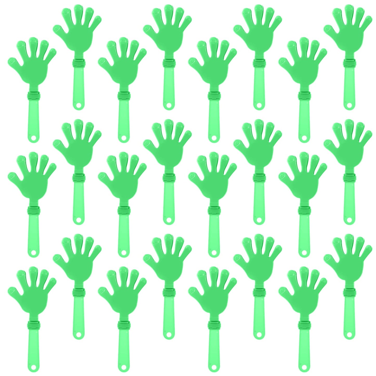 Zcysrlqin 24 Pcs Lime Green Hand Clappers 7.5 Inch Clappers Noisemakers Noise Makers Party Favors Plastic Clapper Sporting Event