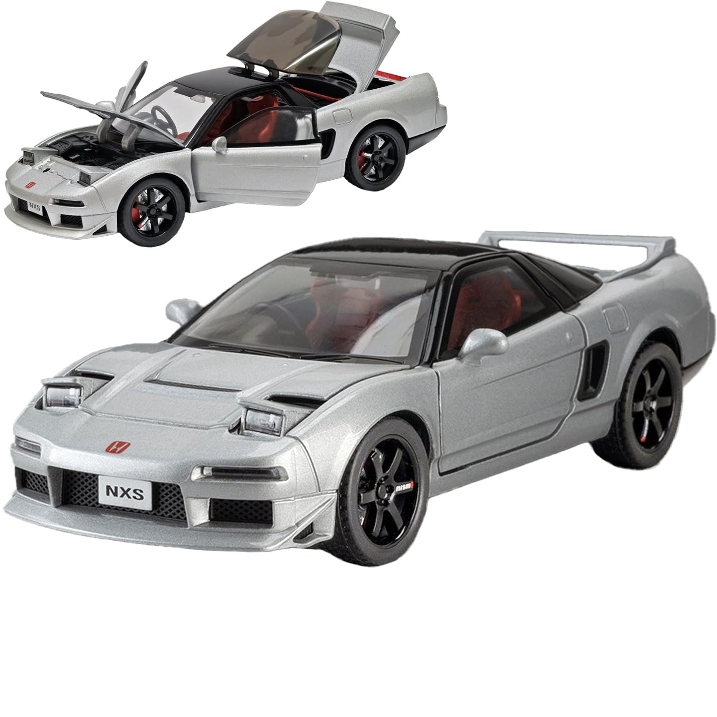 Erbadihago Toy Cars Compatible For Honda 1990 Nsx Na1 1/32 Metal Model Car Pull Back Car Toys With Light And Sound Toys Car Coll