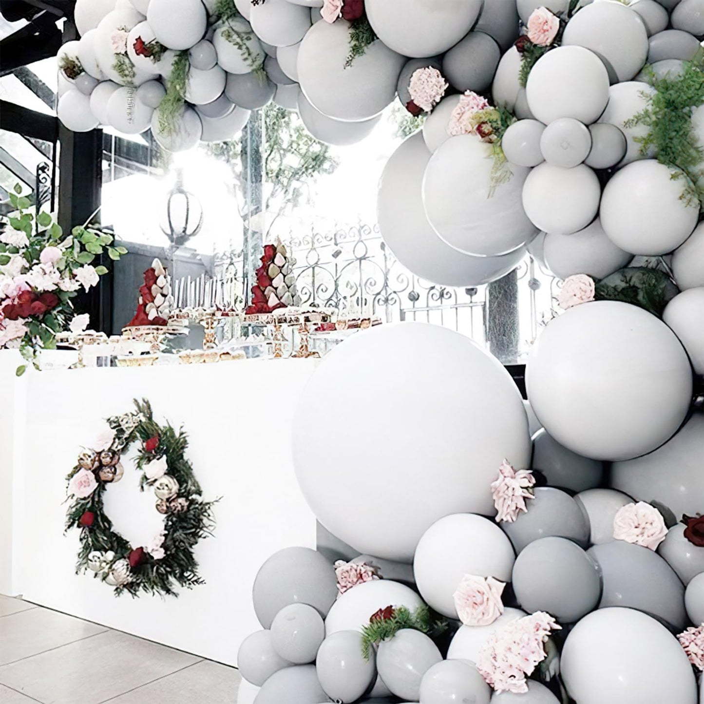 Partywoo Pastel Gray Balloons, 142 Pcs Pale Gray Balloons Different Sizes Pack Of 18 Inch 12 Inch 10 Inch 5 Inch Gray Balloons For Balloon Garland Balloon Arch As Birthday Party Decorations, Gray-Y76