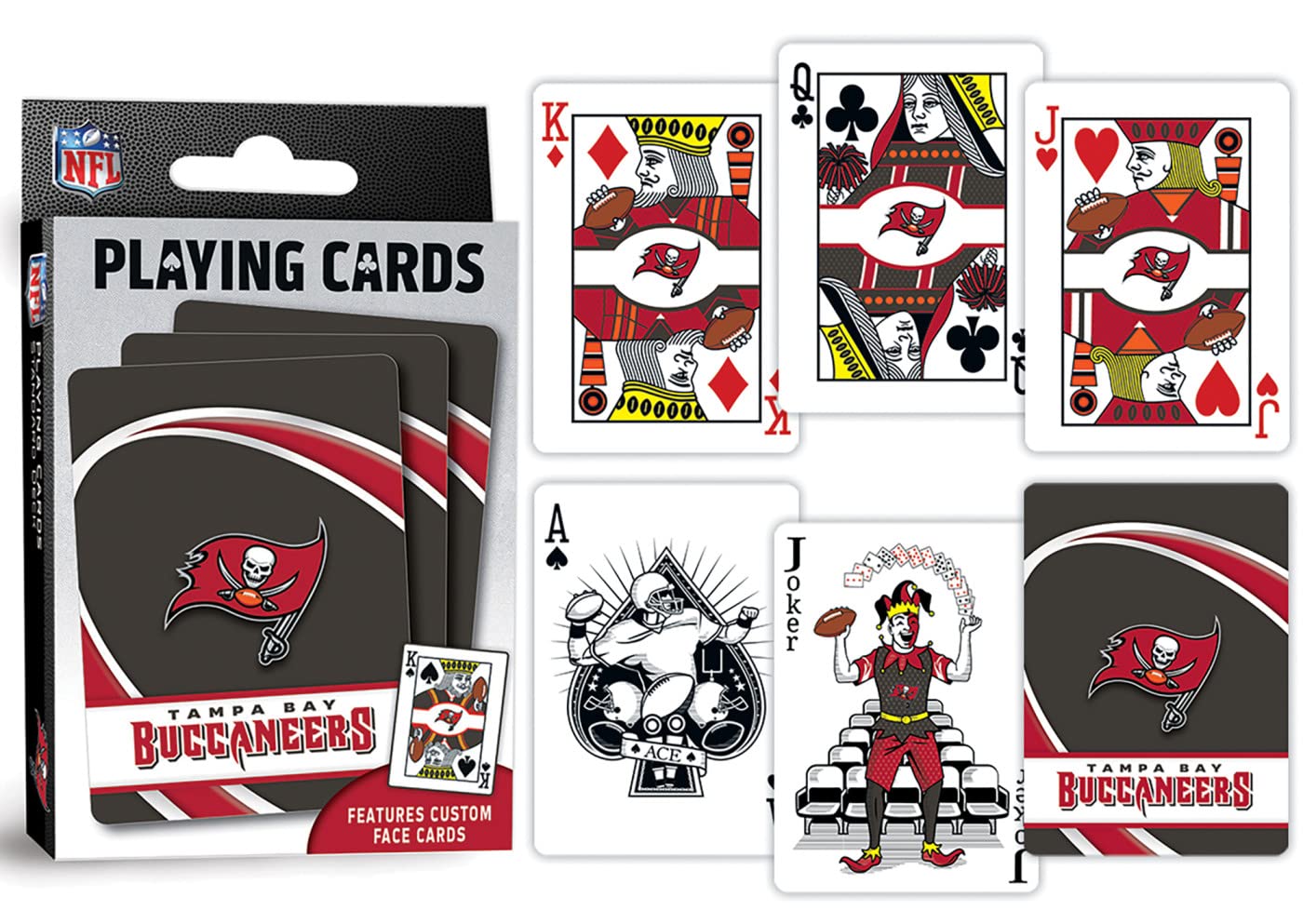 Masterpieces Officially Licensed Nfl Tampa Bay Buccaneers Playing Cards - 54 Card Deck For Adults