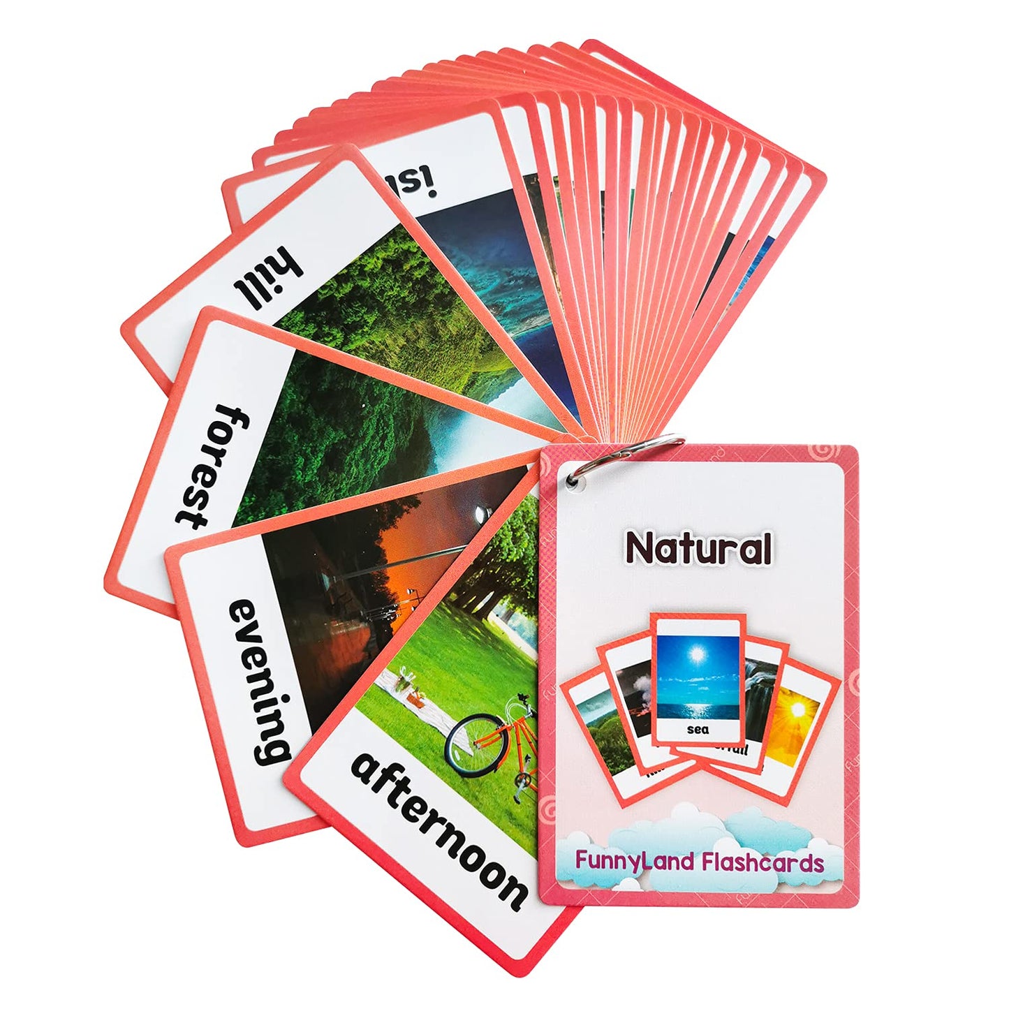 Lilias Natural Flash Cards, Toddler Learning Toys, Preschool Learning Toys, Homeschool Supplies, Learning Supplies For Kindergarten, 4.3 X 3.14 Inch, 23 Cards In Set